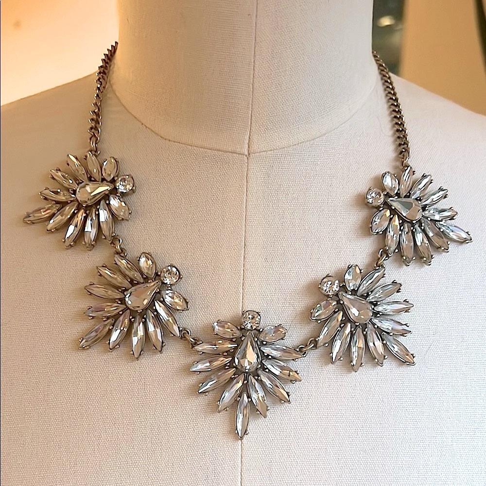 Elegant Gold and Silver Statement Necklace - 17-20”
